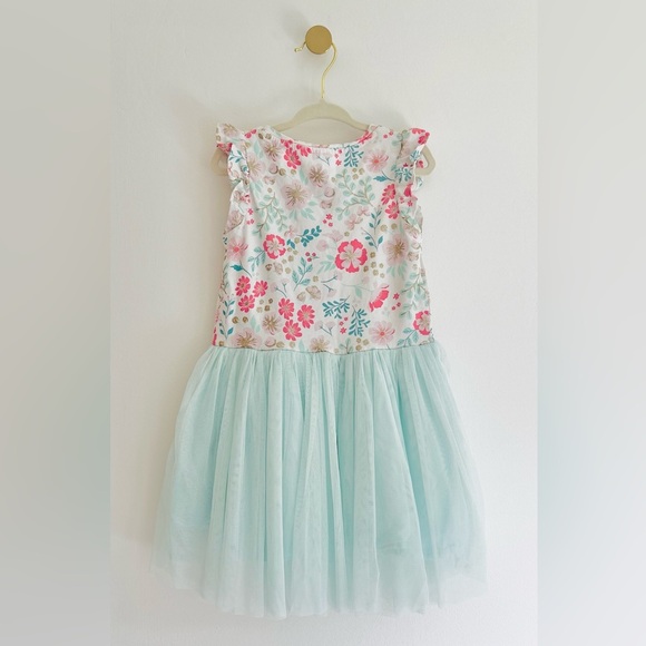 Tommy Bahama Floral and Light Blue Kids Dress - Girls 4T - Picture 3 of 8